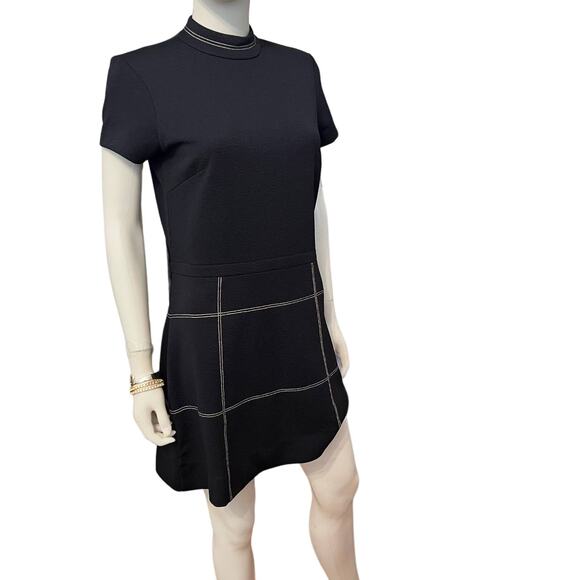 Gant Rugger The Turtler Navy Mini Short-Sleeve Mockneck Dress, M - Picture 1 of 5